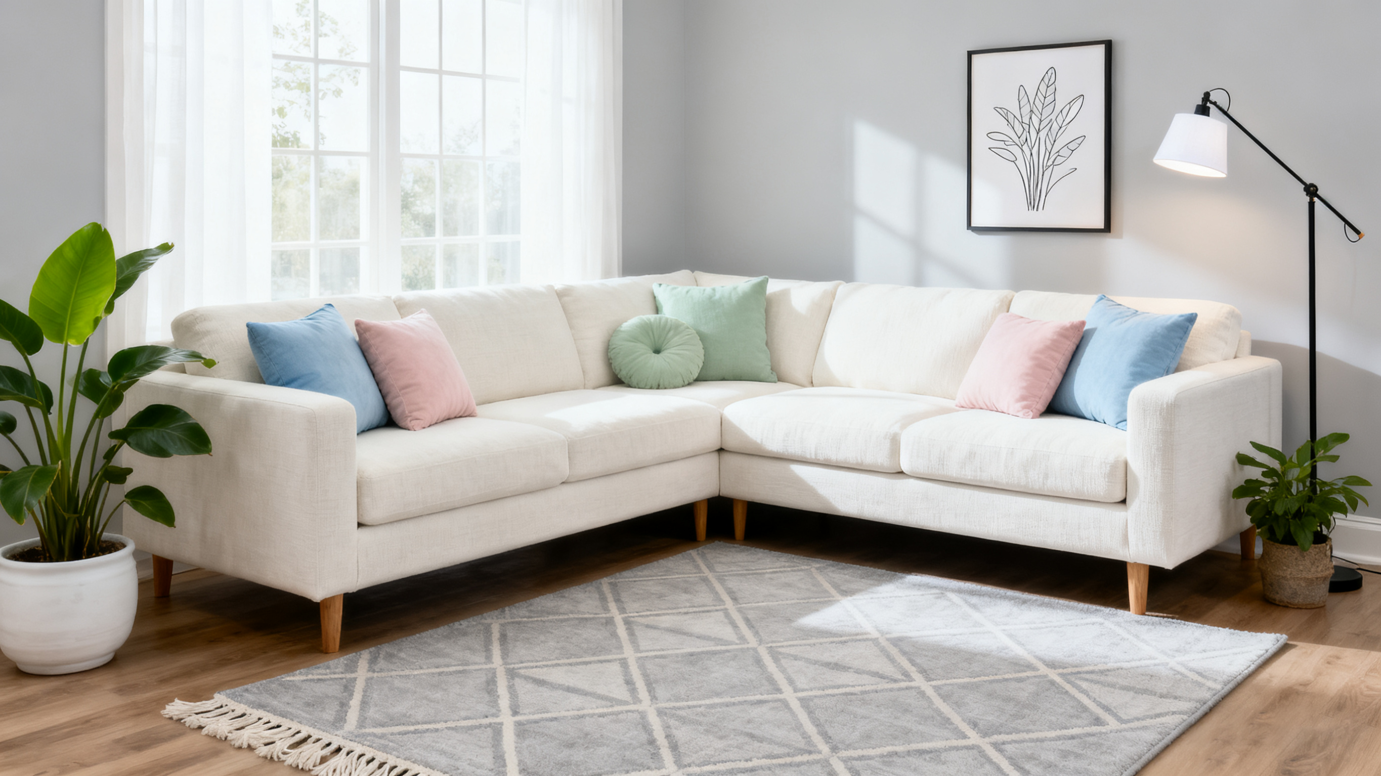 生成客厅沙发家具配图