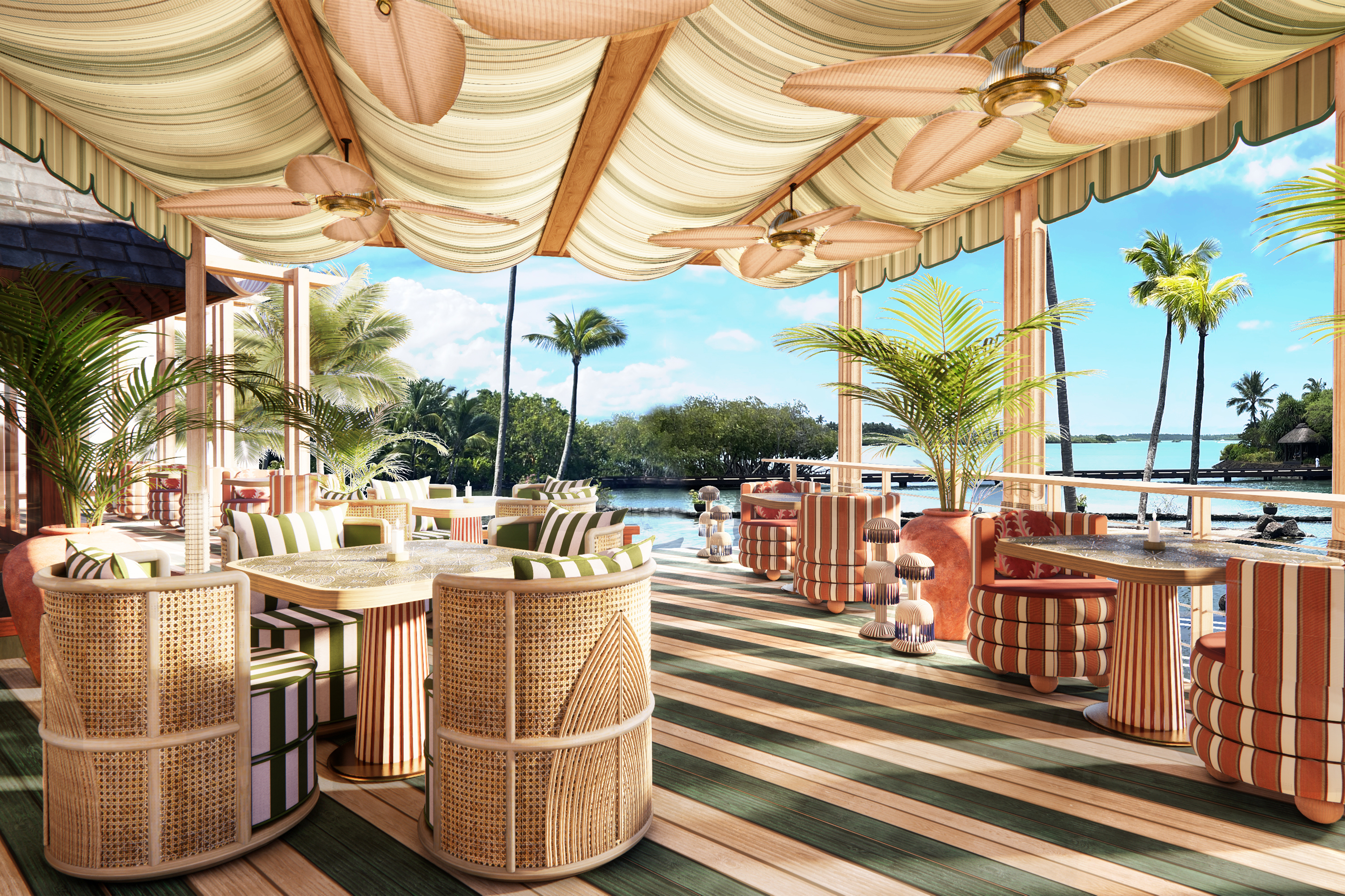 Mobilier de restaurant pour Four Seasons Resort Ile Maurice