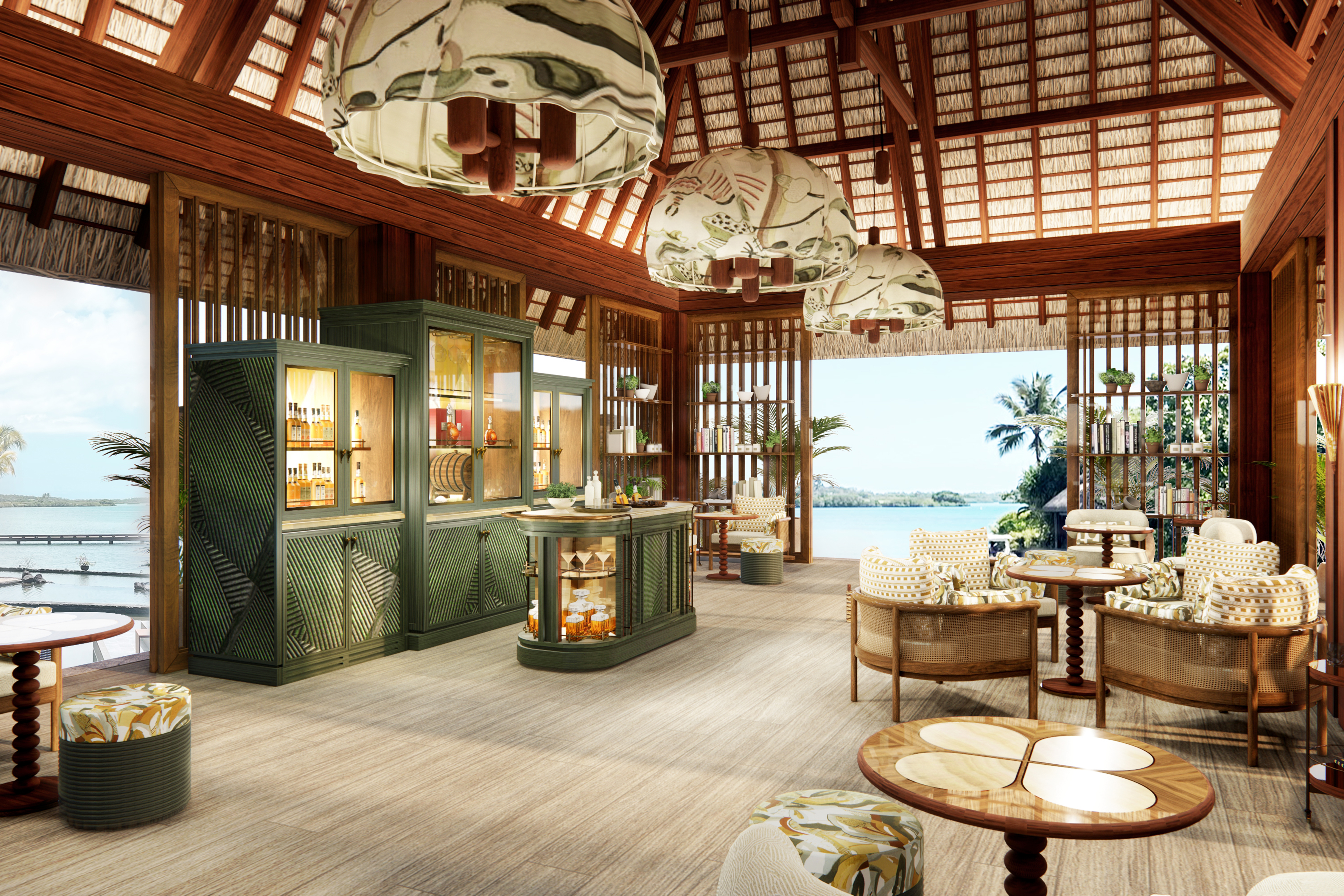 Mobilier pour espaces publics pour Four Seasons Resort Ile Maurice