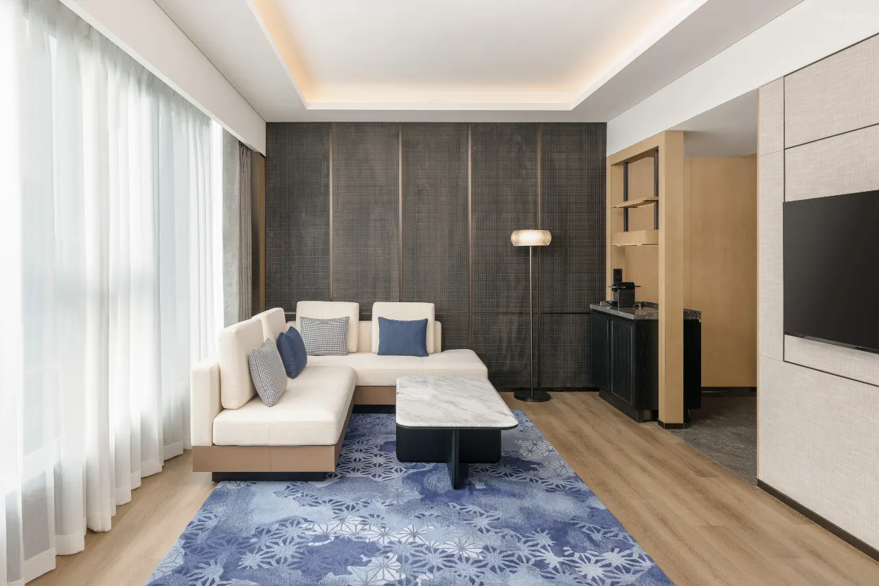 Finitions en bois de l'hôtel Marriott à Luoyang