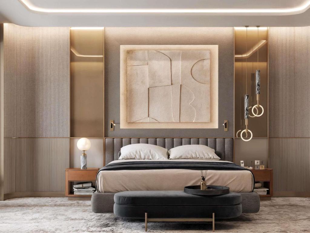 Placage de bois pour l'hôtel Mövenpick Olive Tree, Bagdad, Irak